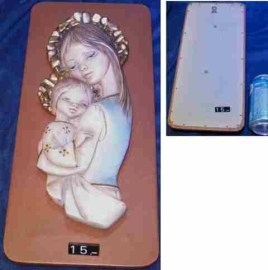 15 CUADRO PLAFON VIRGEN CON NIÑO ESCAYOLA